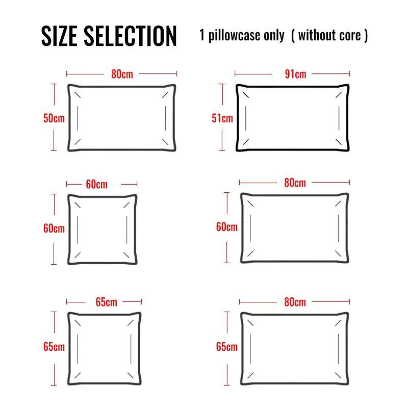 1PC 200T Cotton Percale Pillowcase 60 X 80cm,Cushion Cover,Soft&Comfy, Breathable Bed Pillowcover For Home Decoration