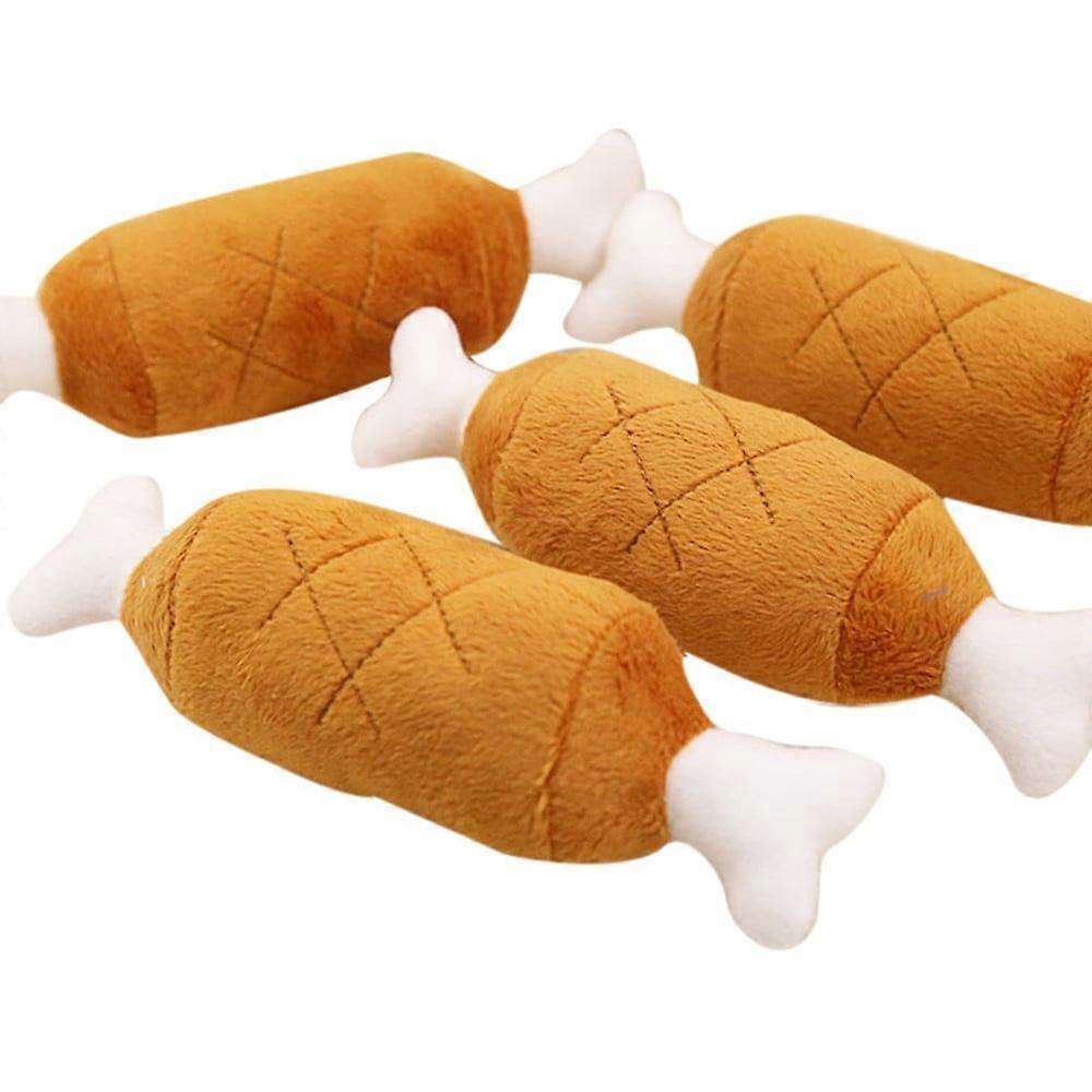 Bentne Pet Dog & Cat Toy - Soft Plush Chicken Leg Chew Toy for Small & Medium Breeds, Interactive Puppy Sleeping Toy 1PC