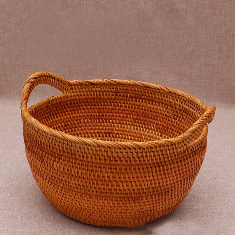 Rattan Fruit Basket with Handle