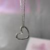 Damen-Herz-Halskette aus 316l-Stahl, leeres Herz-Modell, Damen-Halskette