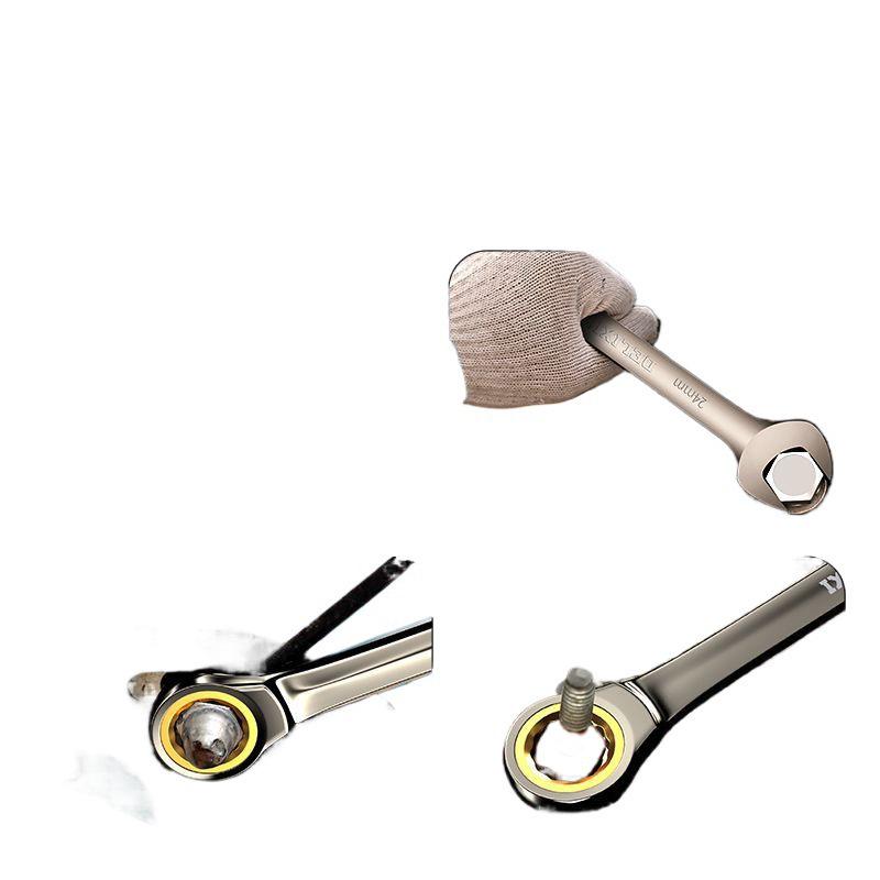 72-Teeth Dual-Purpose Swivel Head Ratchet Wrench - Ideal for Quick Automotive Repairs