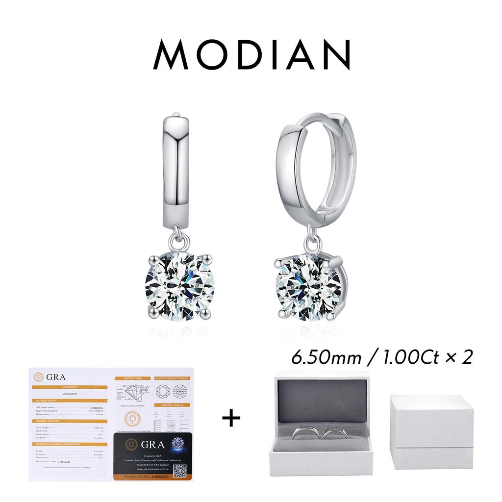 1.0CT D Color Moissanite Hoop Earrings Lab Created Diamond For Women 925 Sterling Silver Wedding Fine Jewelry Gift