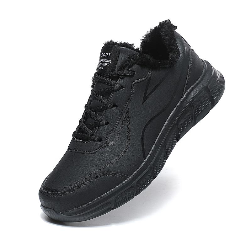 Autumn and Winter Men's Large-sized Sports Shoes with Plush Insulation Sports Shoes