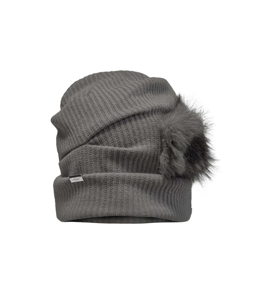 Jeongdo Fluffy Form Beanie . Ash Brown