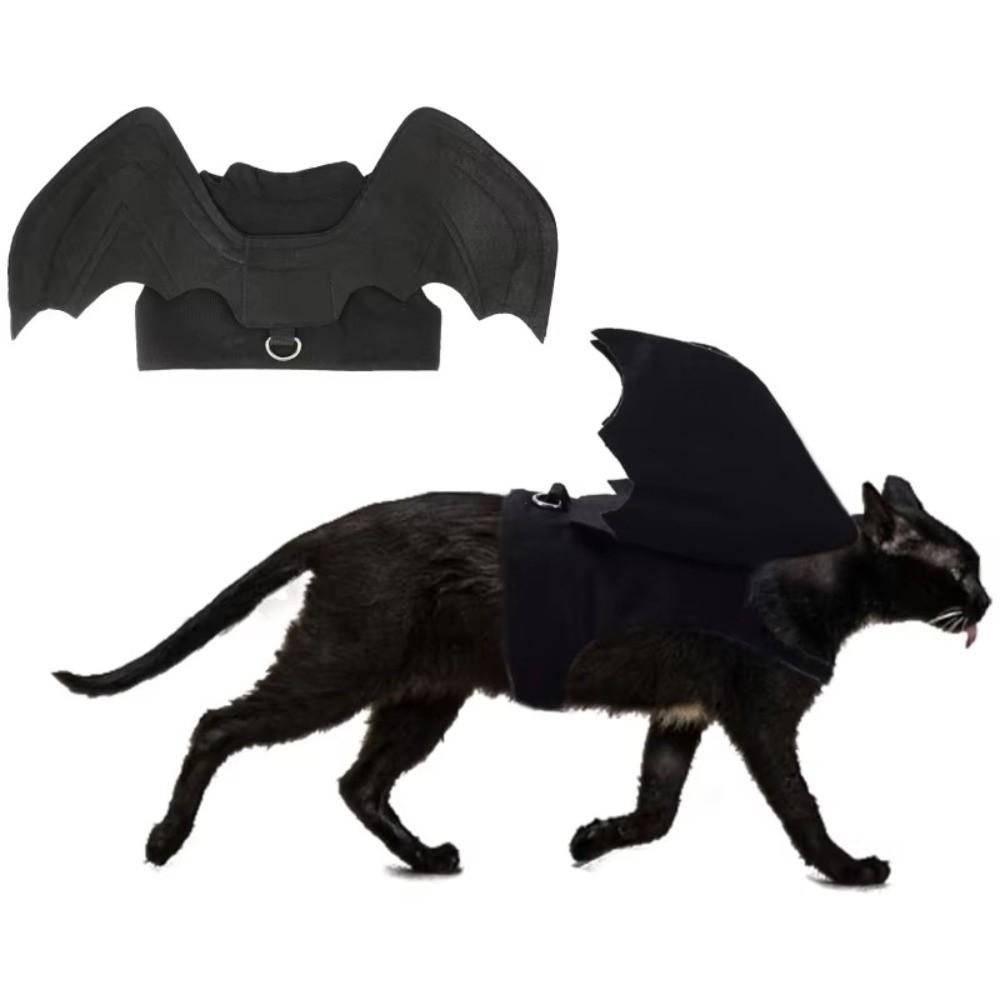 Adjustable Harness Cat Costume Black Dog Costume Cute Bat Wings Costume for Cats and Small Dogs