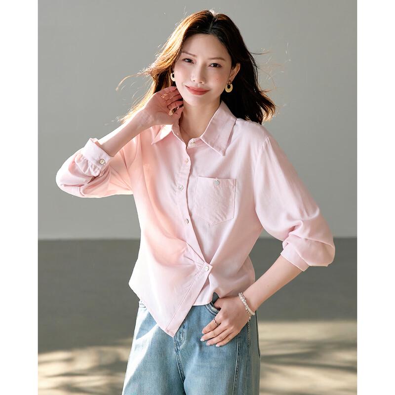 TERRE BLEUE Women's Casual Button-Up Shirt