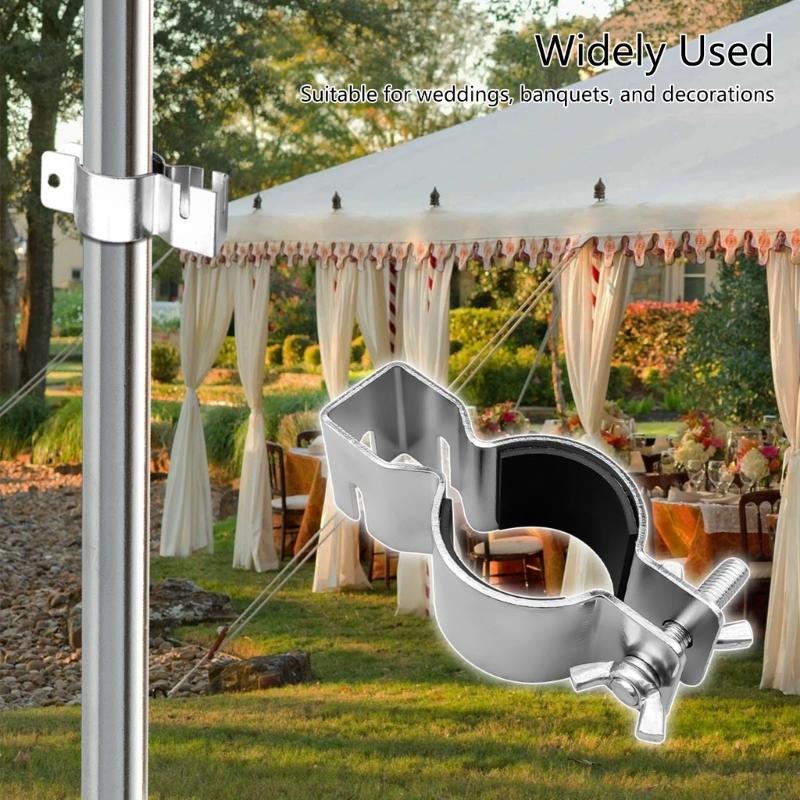 Pack of 2 Upright Clamps with Rubber Protections Adjustable Metal Clamps rusts Resistant Clamps Upgrades for Party Decors
