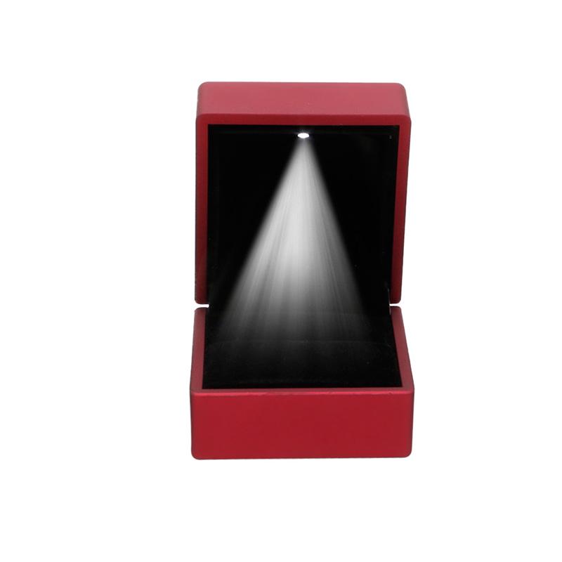 Luxury Bracelet Box Square Wedding Pendant Ring Case Jewelry Gift Box with LED Light for Proposal Engagement Wedding
