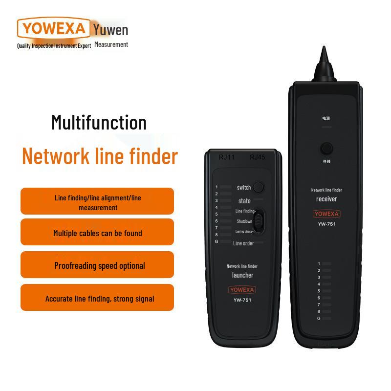 Yuwen YW-751 Anti-Interference Multifunctional Network and Telephone Cable Locator Tester 125*49*27 mm