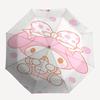 1pc My Melody Automatic Folding Umbrella - Strawberry Pattern, Portable 3-Fold Design with Iron Frame, Perfect Gift for Fans, Travelers, Daily Use, Ou