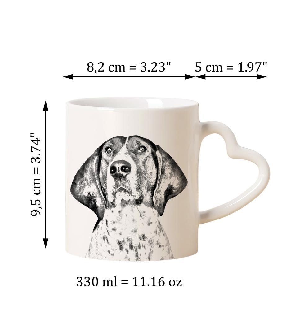 Treeing Walker Coonhound - caneca com um cachorro, caneca adorável com alça em forma de coração, presente universal da marca Art-Dog