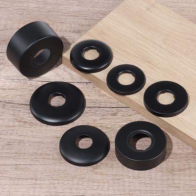 1 Pieza Cubierta Decorativa Negra para Grifo de Ducha Acabado Cromado Acero Inoxidable Cubiertas de Pared para Tubería de Agua Accesorios de Baño
