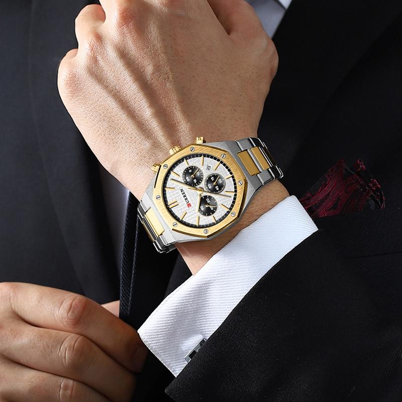 Top Brand Luxury Stainless Steel Waterproof Sport WristWatch Men Chronograph Watch Military Army Male Clock