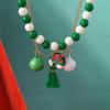 Neue Mode Weihnachtsglockenkranz Perlenquaste Choker-Halskette