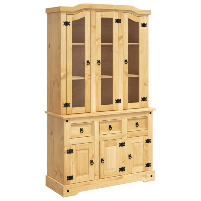 VidaXL Buffet Corona Brown 112x43x196 Cm Solid Wood Mexican Pine 355085