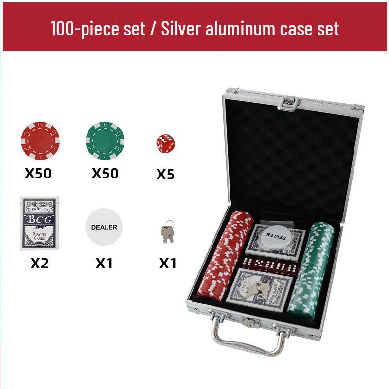 Set da Poker Texas Hold'em da 300 Pezzi: Fiches, Carte e Gettoni per Sala da Gioco e Mahjong