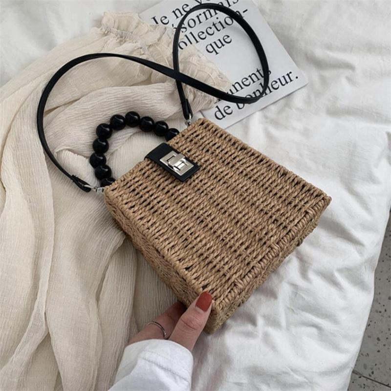 

Женская плетёная соломенная сумочка 16.5*10*16.5cm светло-коричневого