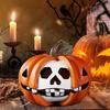 Halloween Pumpkin Decorations Pumpkin Skeleton Desk Figurine Resin Halloween Sculpture Art Ornament Indoor Holiday Tabletop