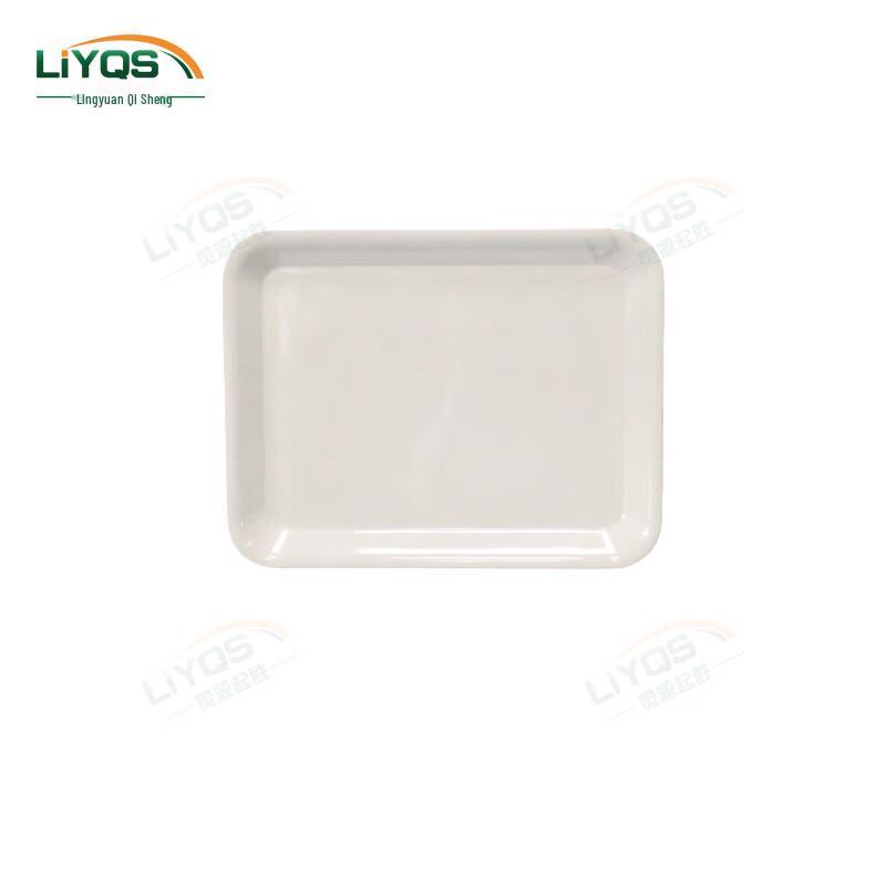 White Melamine Cafeteria Meal Plates & Serving Trays