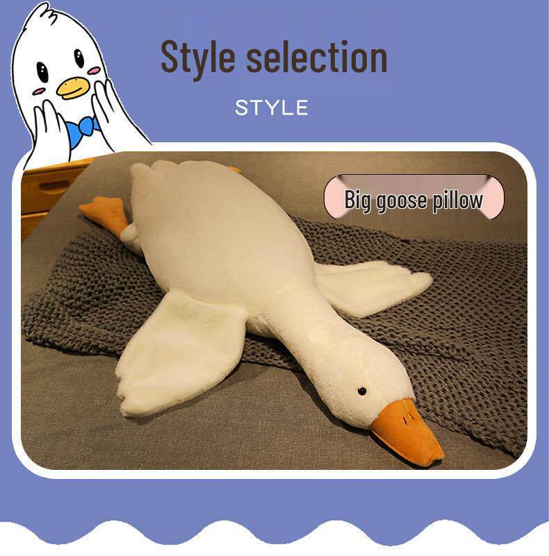 Adorable Large White Goose Plush Pillow Doll for Kids
