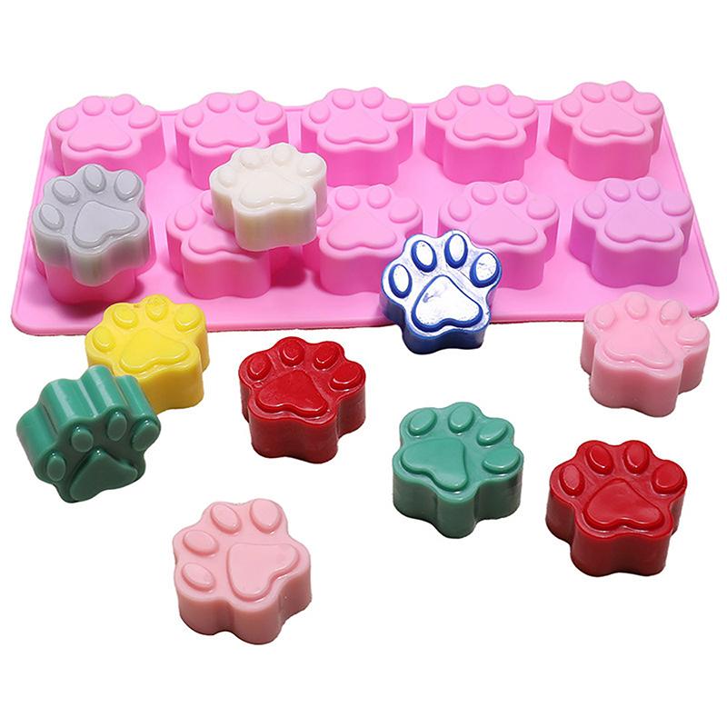 Diy Silicone Dog Cat Animal Paw Pet Print Baking Mold Reusable Dog Footprint Silicone Mold Cake Molds Baking Accessories
