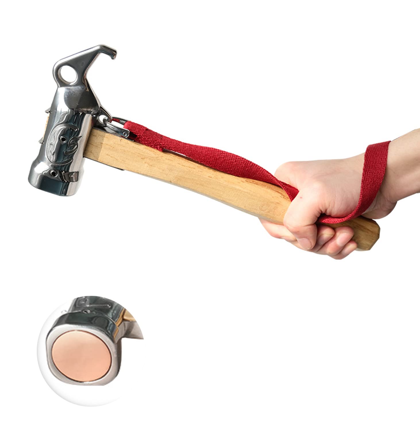 

CAMPING MOON Premium Peg Hammer lbs Martensitic Stainless Steel 420J2 Pure Copper Head C5 NEW 1.5 Rhino
