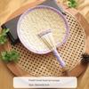Purely Handmade Wheat Straw Woven Large Fan, Traditional Small Palm Leaf Fan, Dance Hand Fan, Handmade Baby Fan