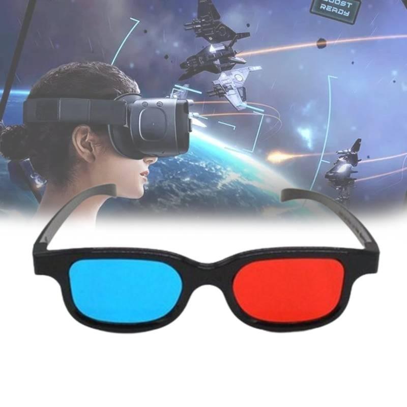 Stylish 3d Glasses For Kids With Red Blue Lenses Abs Pvc Frame Uv Protection