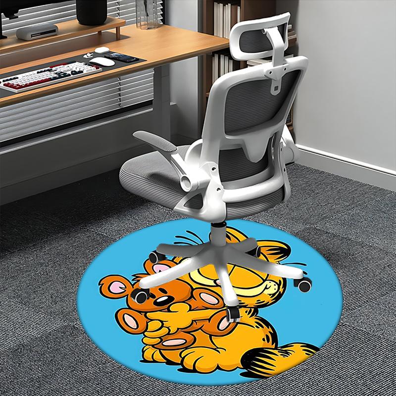 

Garfield,Teddy Bear Chair mat Round Rug Office carpet, Non slip, Suitable for Living Rooms, Bedrooms,Decor1205783a 80cm by 80cm