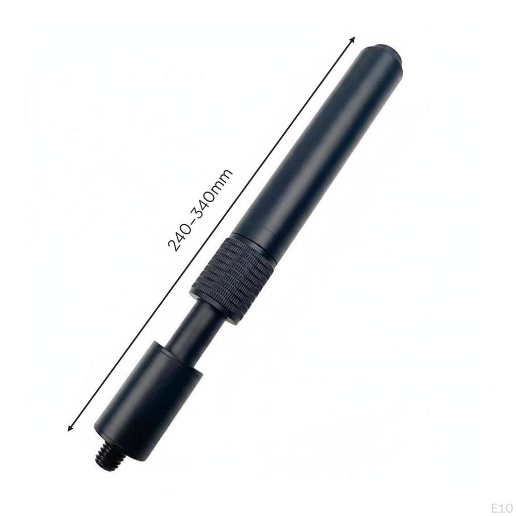 Aluminum Telescopic Handle Adjustable Extension Tube Lightweight Pole Black Standard