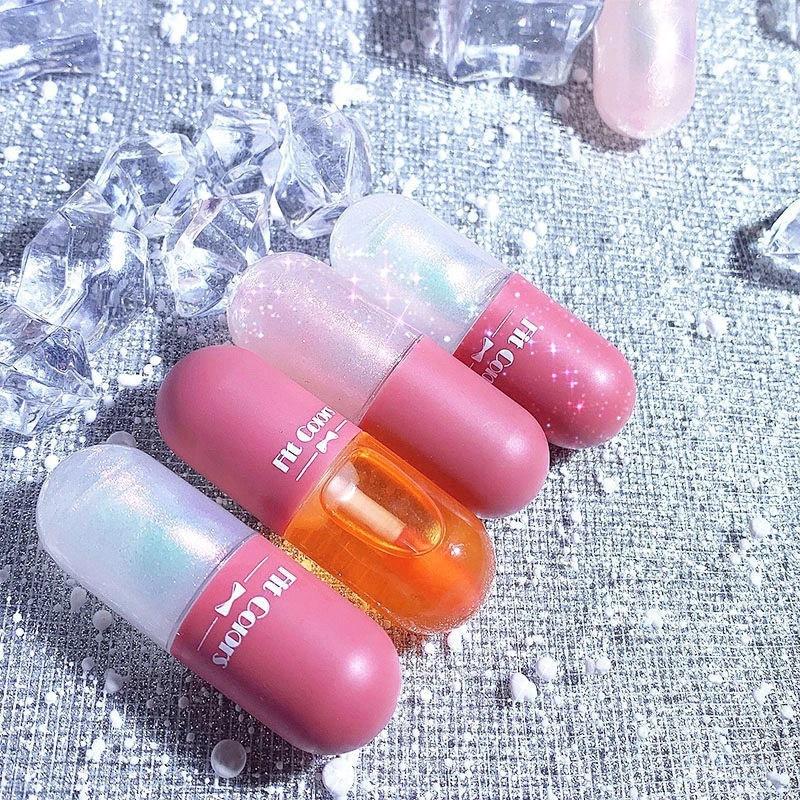 Mini Capsule Lip Balm Moisturizing Treasure Moisture Clear Color Changing Projectile Lip Balm Oil