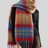 Mohair Rainbow Plaid Fringed Scarf Women's Thickened Warm Wool Lengthened Scarf