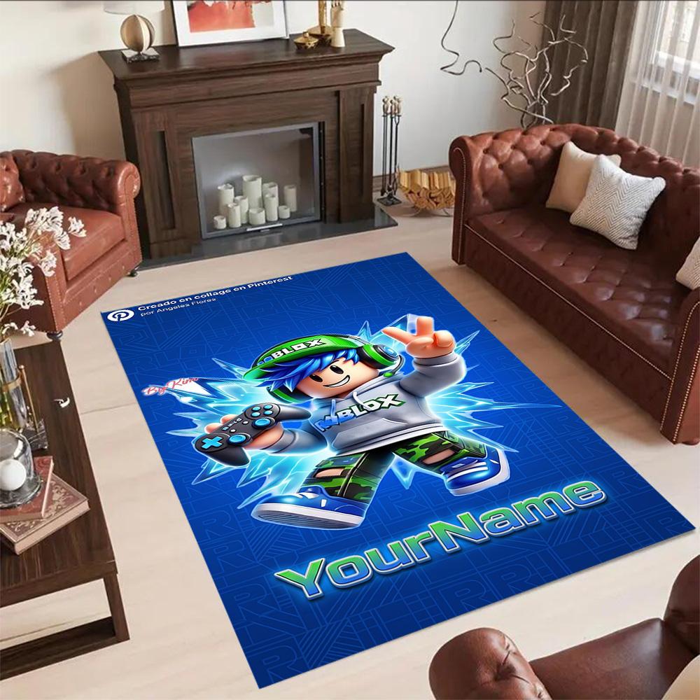 Roblox 446 Customizable Name Floor Rug Office Rug Suitable for Study room Balcony Foyer Hallway Anti-slip Rug Office home decor