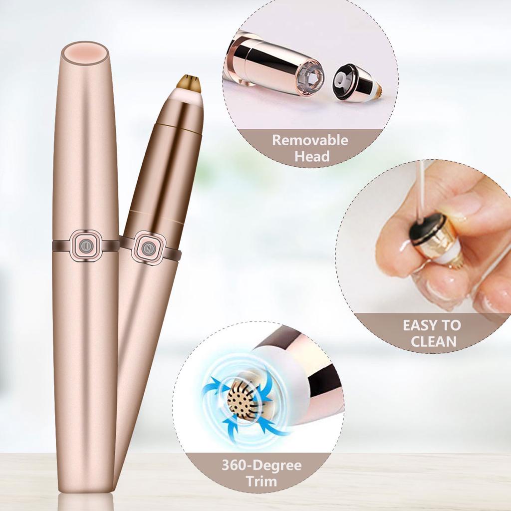 Buy Electric Eyebrow Trimmer Makeup Painless Eye Brow Epilator Mini ...