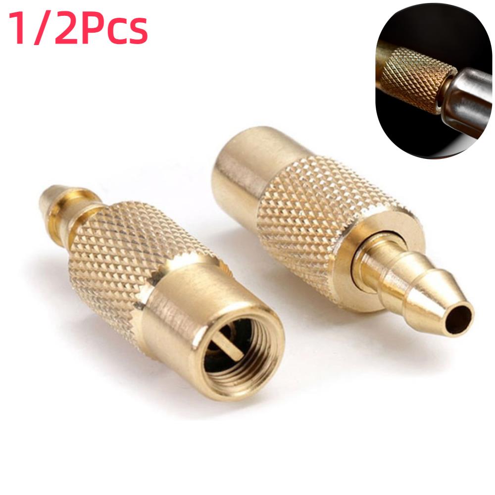 1/2Pcs Brass Inflatable Air Pump Chuck Clip for Car Truck Tire Inflator Valve Connector Clamp Joint Adapter Tail Insert Valve Stems 1