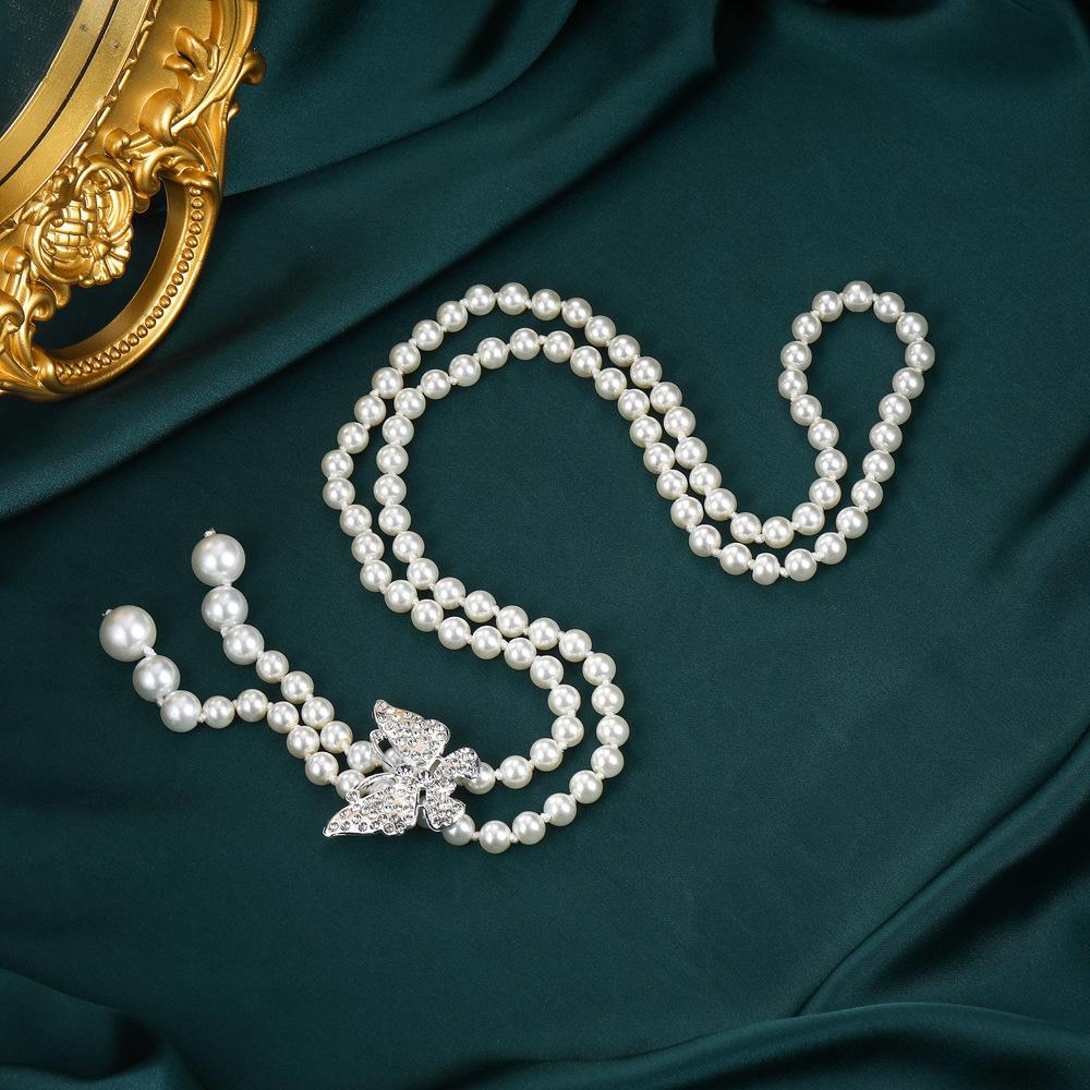 Waist Chain, Fashion Light Luxury Pearl Bow Flower Love Star Butterfly Waist Chain Waist Jewelry