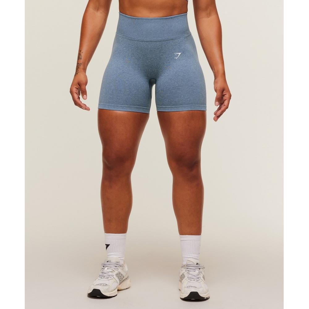 Gymshark Lift Seamless Shorts Worn Blue Peri Blue Marl B6a8i Udss
