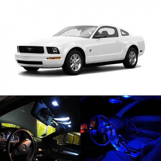 4 x LED Full Interior Lights Package Deal For 2005-2009 Ford Mustang