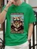 A Vintage Cat Flying In The Sky Printed TShirts Womens Summer Cotton Short Sleeve ONeck Comfortable Loose Tops Casual Clothes