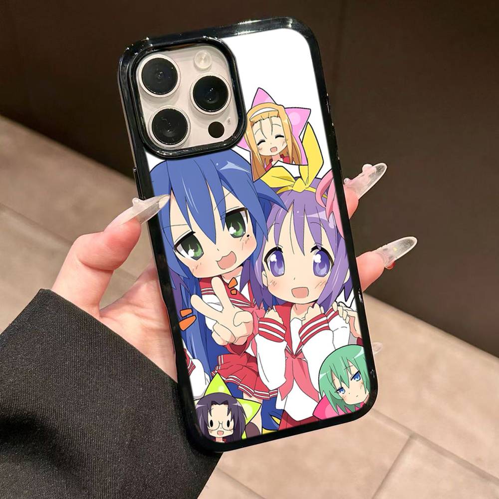 K-Konata Izumi Lucky S-Star For IPhone 11 12 13 14 15 16 17 Pro Max Plus TPU+PC Shockproof Back Phone Cases
