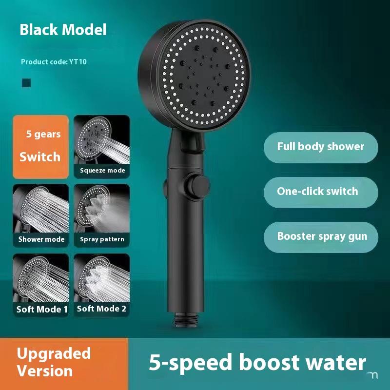 

5 Modes speed adjustment Self-cleaning Shower Head High Pressure Adjustable with Hose Water shower bath Bathroom Accessories