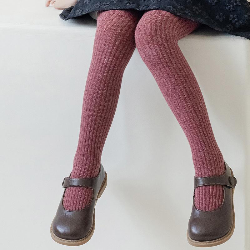 Girls' Pantyhose Children's Leggings Solid Color Kids Pantyhose Simple Tights