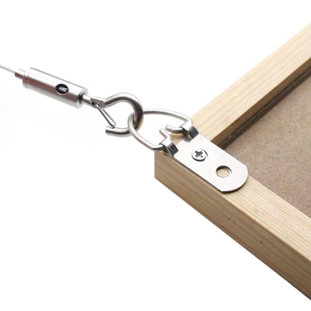 0.5/1/1.5/2m Adjustable Stainless Steel Suspension Wire Rope Lanyard with Locking Retractable Fastening Kit Copper Light Pendant