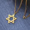 Dawapara Davidstern Halskette Edelstahl Jüdischer Hexagramm Schutz Amulett Anhänger Halskette Religiöser Schmuck