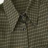 Giacca Camicia a Quadri Oversize da Donna con Spalline Manica Lunga Bottoni Davanti Camicetta Casual per Ufficio