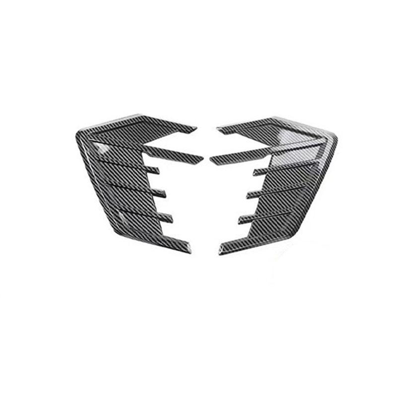 2pcs Universal Car Air Flow Fender Hood Intake Vent Cover Trim Carbon Fiber Side Wing Decals Body Ventilation Sticker