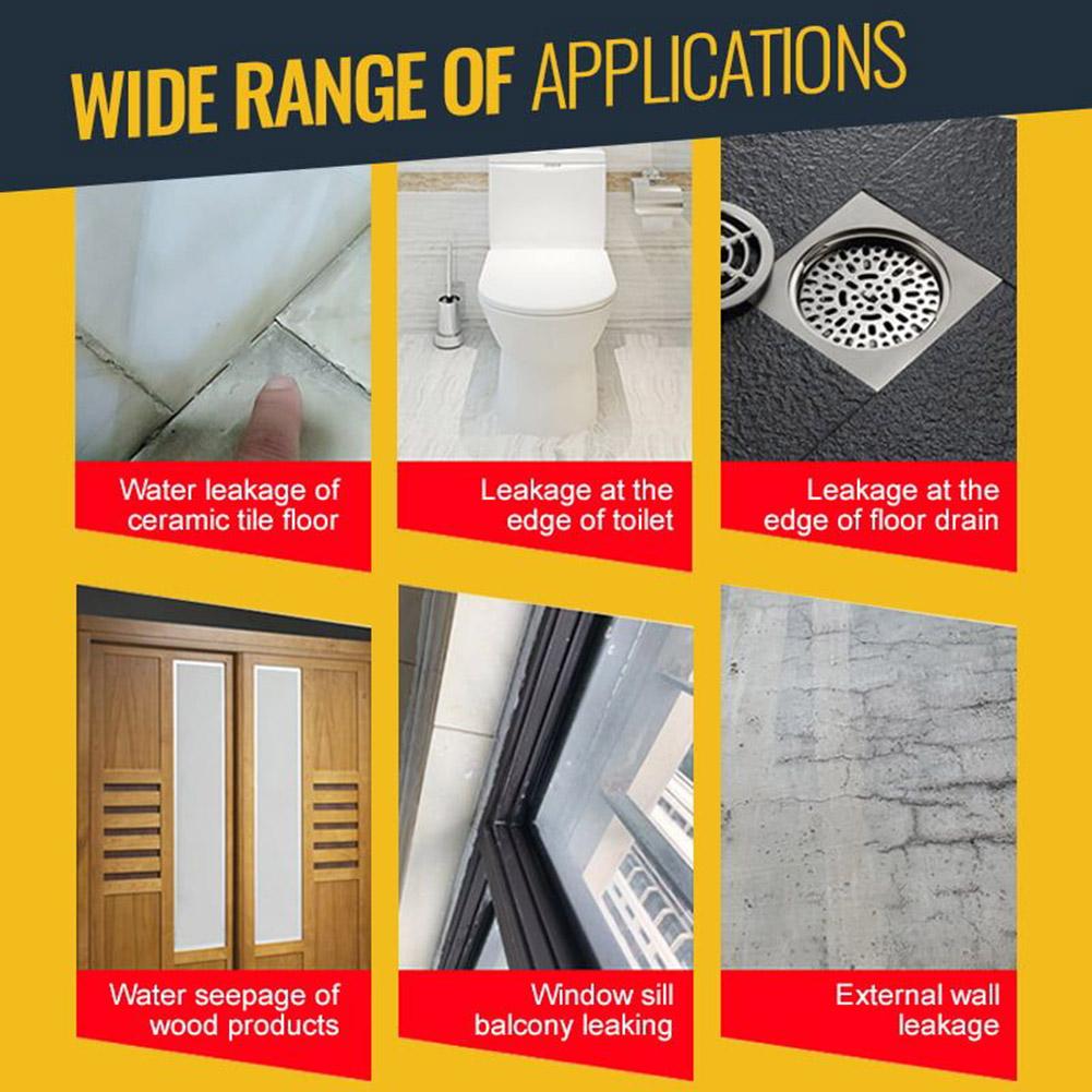 30/100g/300g Waterproof Coating Sealant Agent Transparent Glue With Brush Invisible Anti-Leak Roof Repair Broken Agent Tool