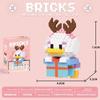 Duck Cartoon Donald Animal Micro Blocks Kids Cognitive Game Domino