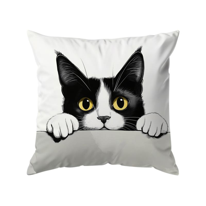 Cute Little Cate Home Cushion Covers Polyester Pillow Cover For Sofa Chair Bed Car Party Table Decoration