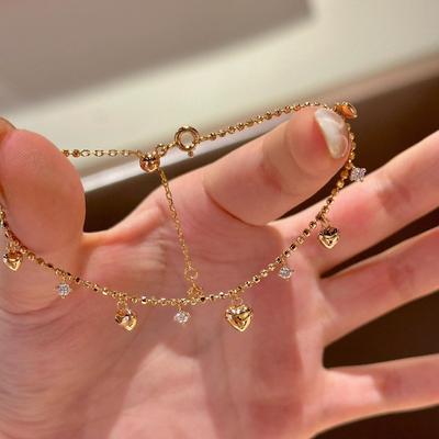 Lehký luxus a špičkový italský středověký styl Třásně Láska Blikající diamantový náramek Náhrdelník Niche design Temperament Dámské šperky